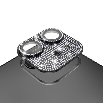 For Apple iPhone 16 Pro Max (6.9") Camera Lens Full Tempered Glass With Diamond Bling Glitter Rhinestone Lens Protective Case Cover