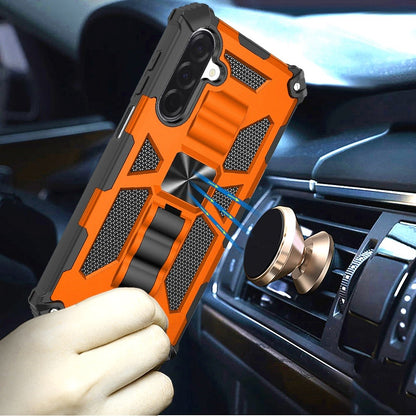 Phone Case for Galaxy A17 5G Built in Magnetic Hiden Kickstand Shockproof Rugged Armor Grip Hybrid Heavy Duty Anti Slip Protective Style Cover