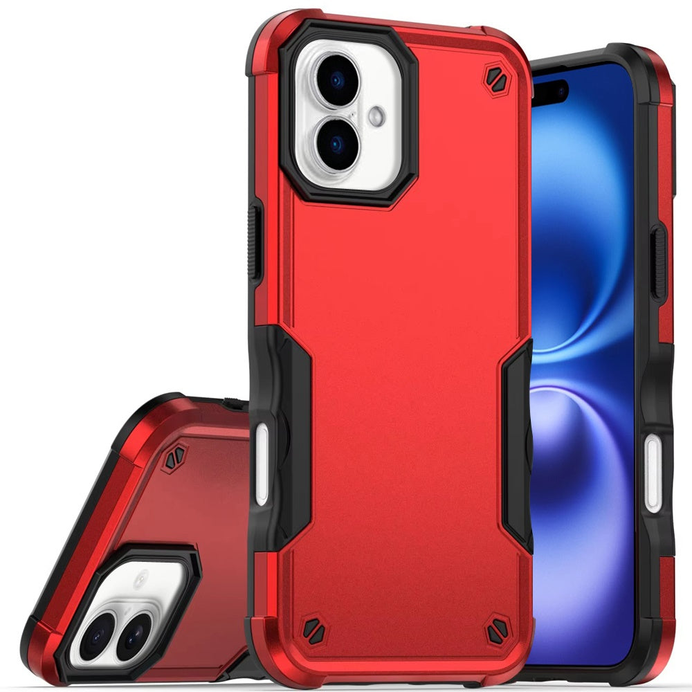 For Apple iPhone 17 (6.3") Slim Tough Shockproof Hybrid Heavy Duty 2in1 Dual Layer TPU Bumper Rugged Rubber Defend Armor Case Cover