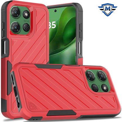 For Motorola Moto G Power 5G 2025 Premium Hybrid Rugged lined Shockproof Textured 2-in-1 Non-Slip Hard PC & TPU Non Slip Tough Case Cover