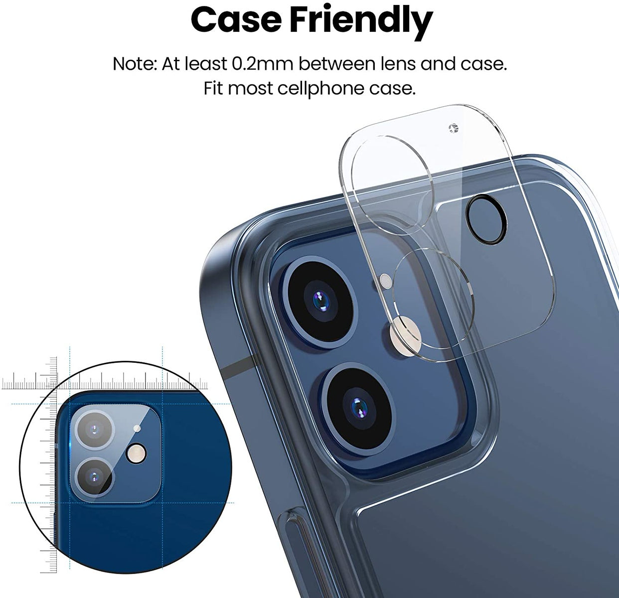 For Apple iPhone 17 /17 Air /17 Pro/ 17 Pro Max Lens Protector HD Clear Back Lens Camera Protector Tempered Glass, Case Friendly, Ultra-Thin, Easy Installation Protector