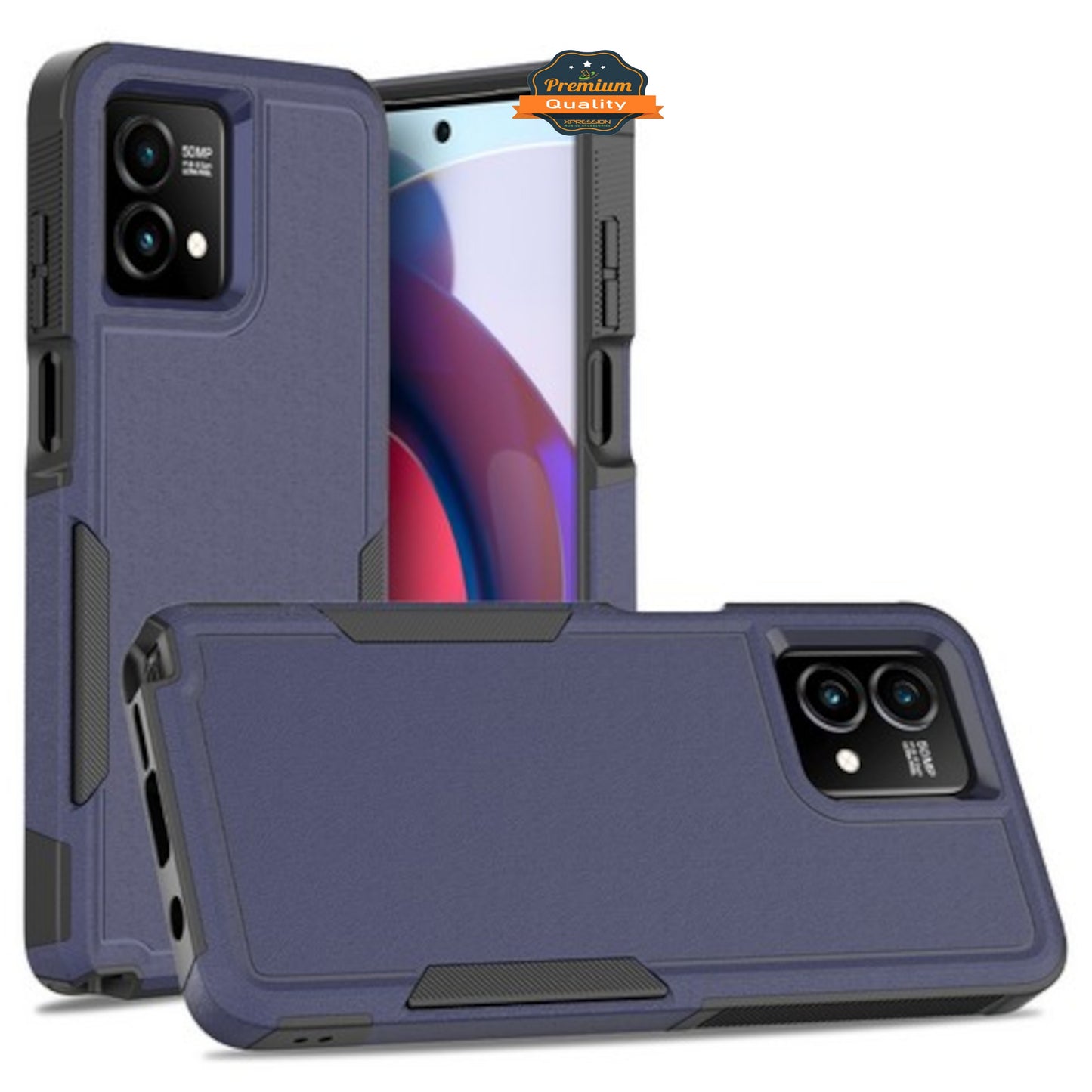 For Motorola Moto G 5G 2025 Rugged Heavy-Duty Dual Layer Military-Grade, Rubber TPU Defender, Hybrid Shockproof Case Cover