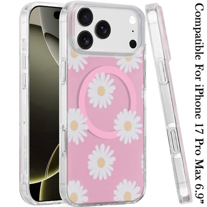 For Apple iPhone 17E /16E Stylish Pattern Fashion IMD Printed Design TPU Double Layer Slim Shockproof with Magnetic Back Case Cover