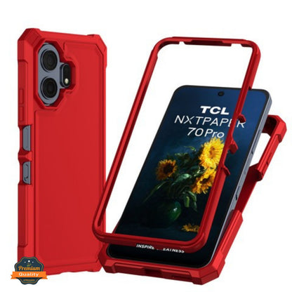 Phone Case Cover for TCL NXTPAPER TCL 70 Pro Full-Body Dual Layer Hybrid Case Slim, Drop-Proof TPU Hard PC, Durable Corner Front Bumper Protector Cover