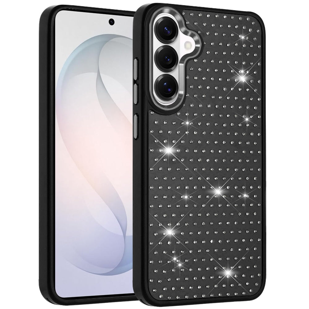 Phone Case for Samsung Galaxy S26 FE /Fan Edition Luxury Diamond Bling Sparkle Chrome Metallic Edge Shockproof Durable Protective Stylish Premium Hybrid Design Cover
