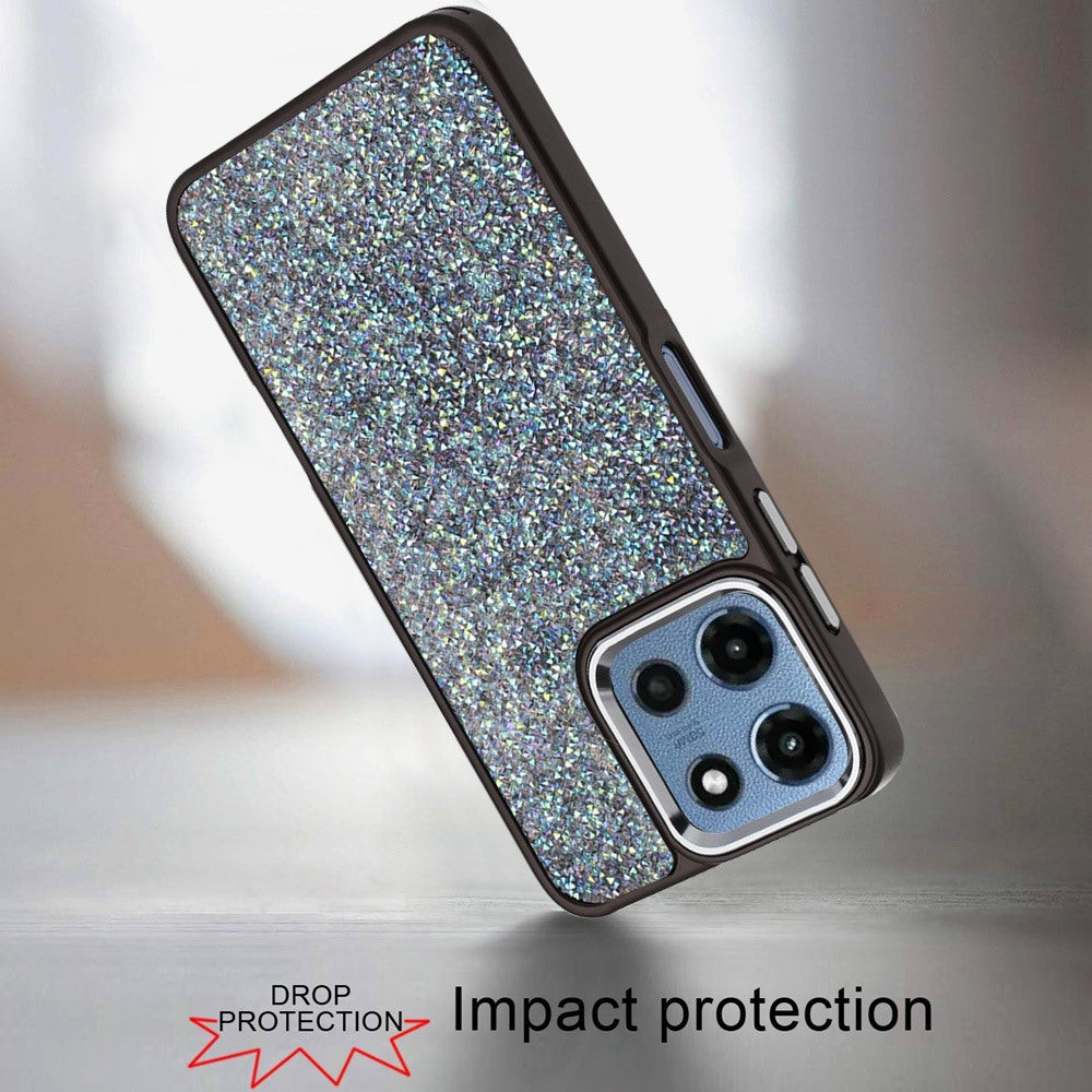 For Samsung Galaxy S26 Crystal Sparkle Diamond Glass Full Mini Glitter Bling Frame TPU Hybrid Protective Case Cover
