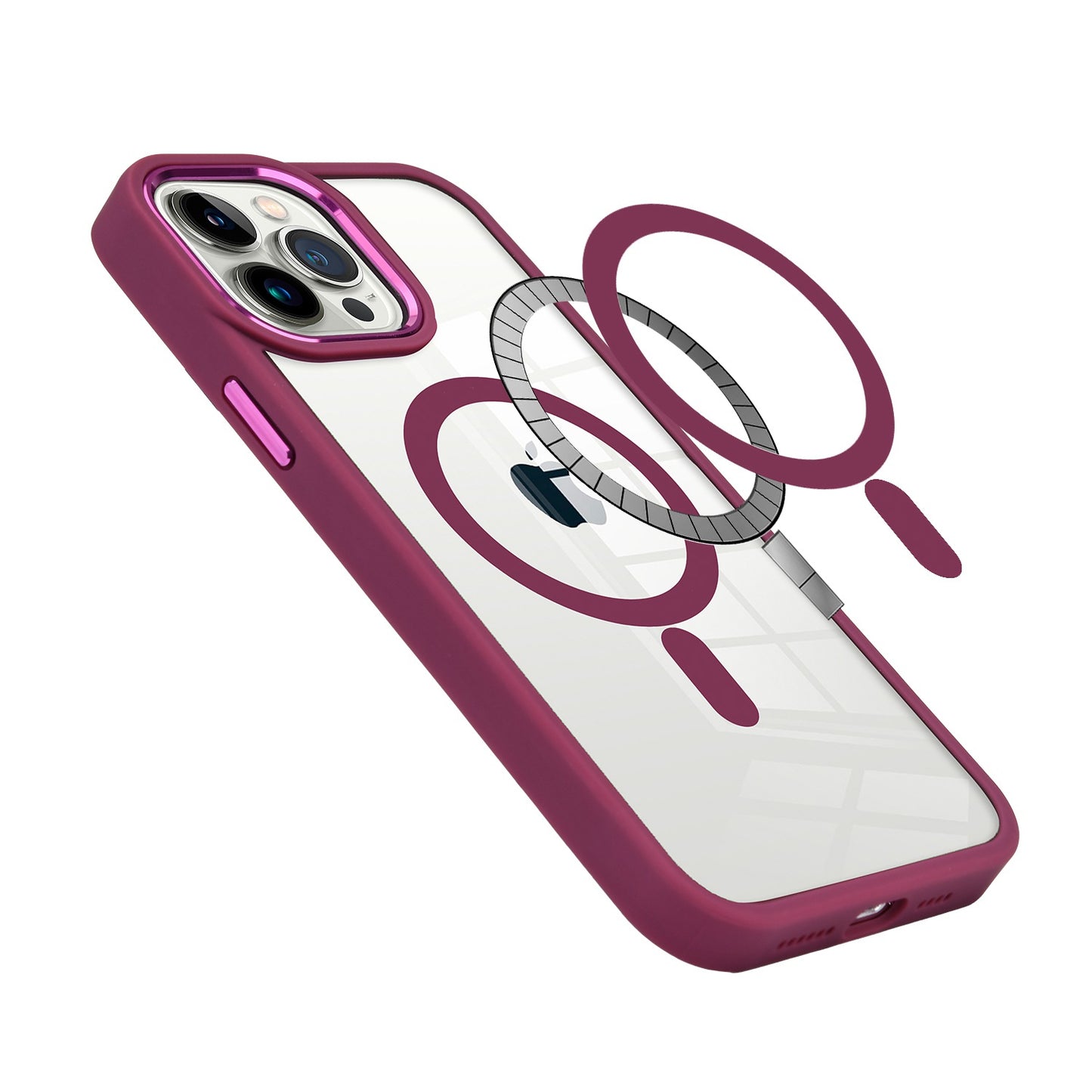 For Samsung Galaxy S25 EDGE MagSafe Compatible Transparent Greatest Clear Acrylic with Color Frame Thick Hybrid TPU Hard Case Cover