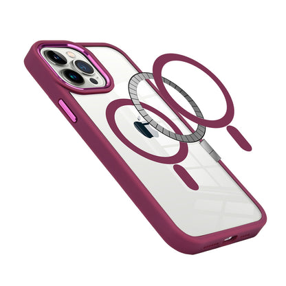 For Apple iPhone 17E /16E MagSafe Compatible Transparent Greatest Clear Acrylic with Color Frame Thick Hybrid TPU Hard Case Cover