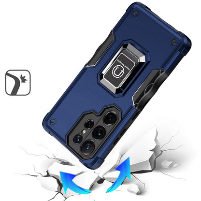 For Samsung Galaxy S26 Ultra Hybrid Stand Magnetic Ring Holder Kickstand Heavy Duty Rugged Drop Silicone & Hard PC Shockproof Case Cover
