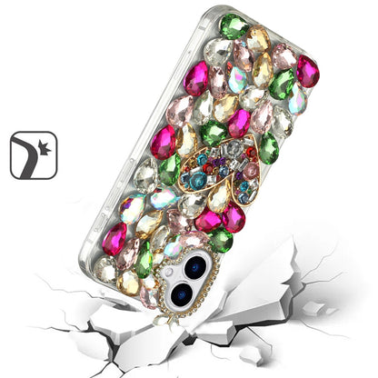 For Samsung Galaxy S25 EDGE Bling Crystal 3D Full Diamonds Luxury Sparkle Rhinestone Hybrid Protective Case Cover