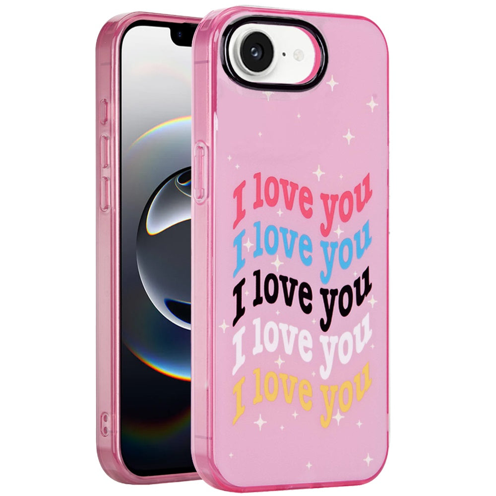 For Apple iPhone 14 /13 Fashion Layer Design Slim IMD TPU Protective, Shockproof Hybrid Stylish Durable Hard PC Case Cover