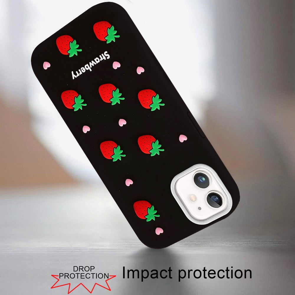 Phone Case for Apple iPhone 12 /12 Pro Fashionable Silicone Textured Decorative Design Pattern Protective Rubber TPU Hybrid Protection Cover