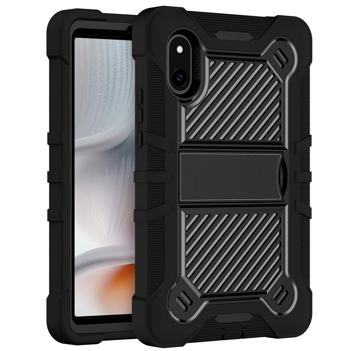 Tablet Case for BLU Tab one 5G Hybrid Rugged Kickstand Heavy Duty Shockproof Armor Dual Layer Hard PC Soft TPU Drop Protection Cover