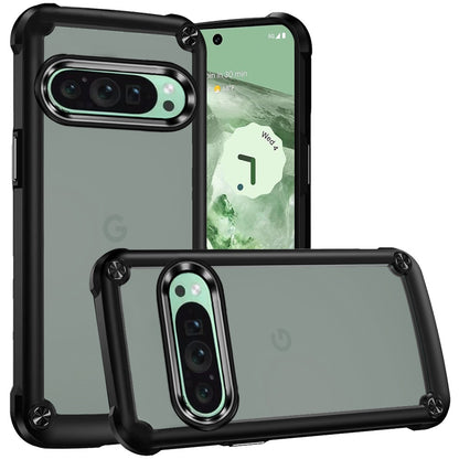 For Samsung Galaxy S25 EDGE Hybrid Transparent Rubber with Metal Buttons & Camera Edges Hard TPU Corner Frame Bumper Case Cover