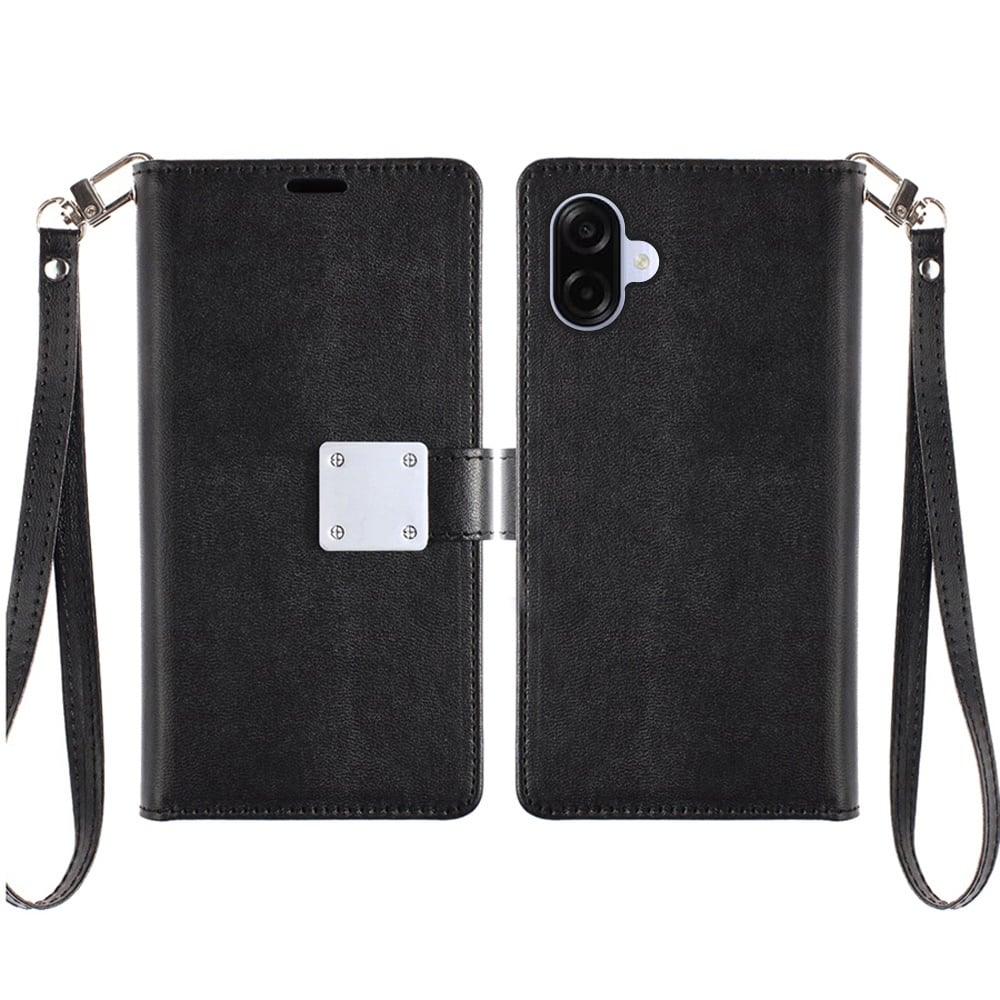 Wallet Cases PU Leather with Credit Card /ID /Cash Holder Slot Dual Flip Book Pouch, Stand and Strap