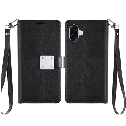 Wallet Cases PU Leather with Credit Card /ID /Cash Holder Slot Dual Flip Book Pouch, Stand and Strap