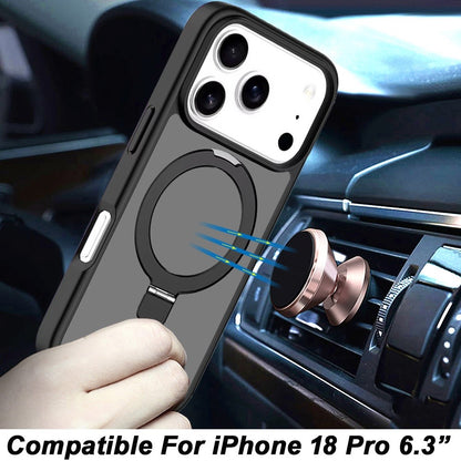 Magnetic Ring Stand Full Rotation Matte Shockproof Grip Anti Slip Durable Camera Protection Hybrid