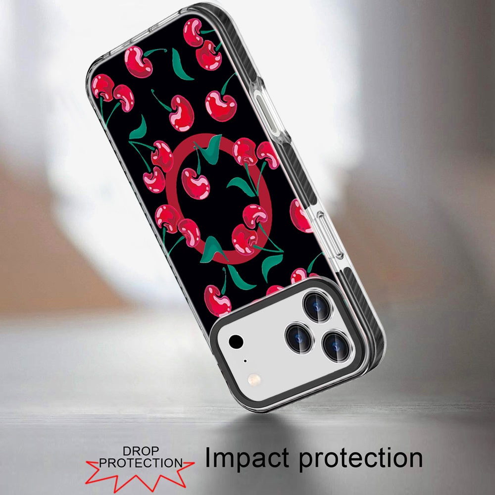 Phone Case for Apple iPhone 18 Pro Max/ iPhone 17 Pro Max Magnetic Hybrid IMD Floral Compatible with MagSafe Shockproof Slim Hybrid Fashion Design TPU Protective Cover