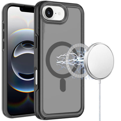 Slim & Durable Compatible with MagSafe Hybrid Shockproof Glossy Oil Protective Dual Layer TPU + PC