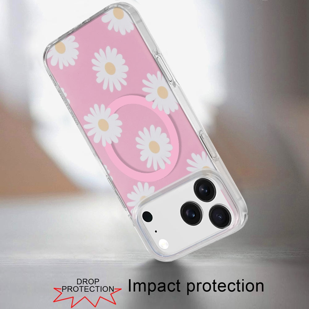 For Apple iPhone 17E /16E Stylish Pattern Fashion IMD Printed Design TPU Double Layer Slim Shockproof with Magnetic Back Case Cover