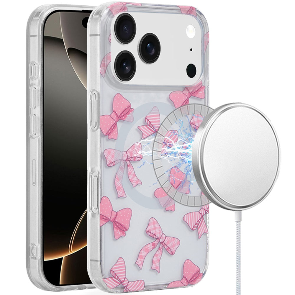 For Apple iPhone 17 Stylish Pattern Fashion IMD Printed Design TPU Slim Shockproof Protective with Magnetic Back Case Cover