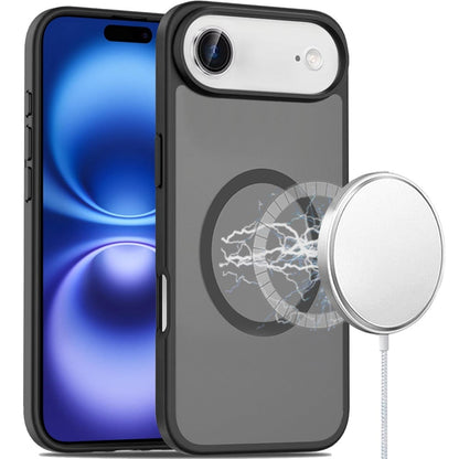 For Apple iPhone 17 Air (6.6") MagSafe Compatible Case Hybrid Soft TPU Bumper Hard Translucent Matte Back Slim Shockproof Case Cover