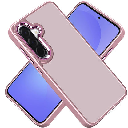 Phone Case for Samsung Galaxy A37 Polished Acrylic Hybrid TPU Slim Shockproof Metal Button Thick Durable Grip Camera Protection Anti-Scratch Cover