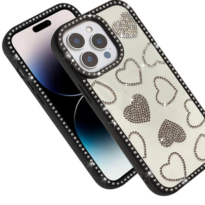 For Samsung Galaxy S26+ / S26 Plus Spread Love Glitter Shimmer Diamond Edge Hybrid Drop Protection Shockproof Design Compatible Case Cover