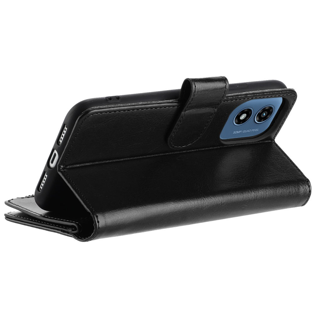 For Apple iPhone 16 Pro Max (6.9") Premium Leather Zipper Wallet with Credit Card Slots Money Pocket Luxury Clutch Pouch Stand & Strap Case Cover Black