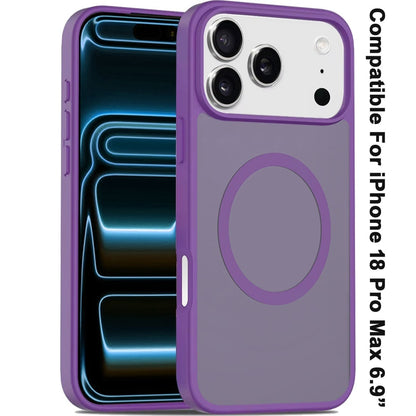 Phone Case for Apple iPhone 18 Pro Max Magnetic Matte Hybrid Shockproof Smooth Grip Durable Camera Protection Anti-Slip Soft Touch TPU Armor Cover
