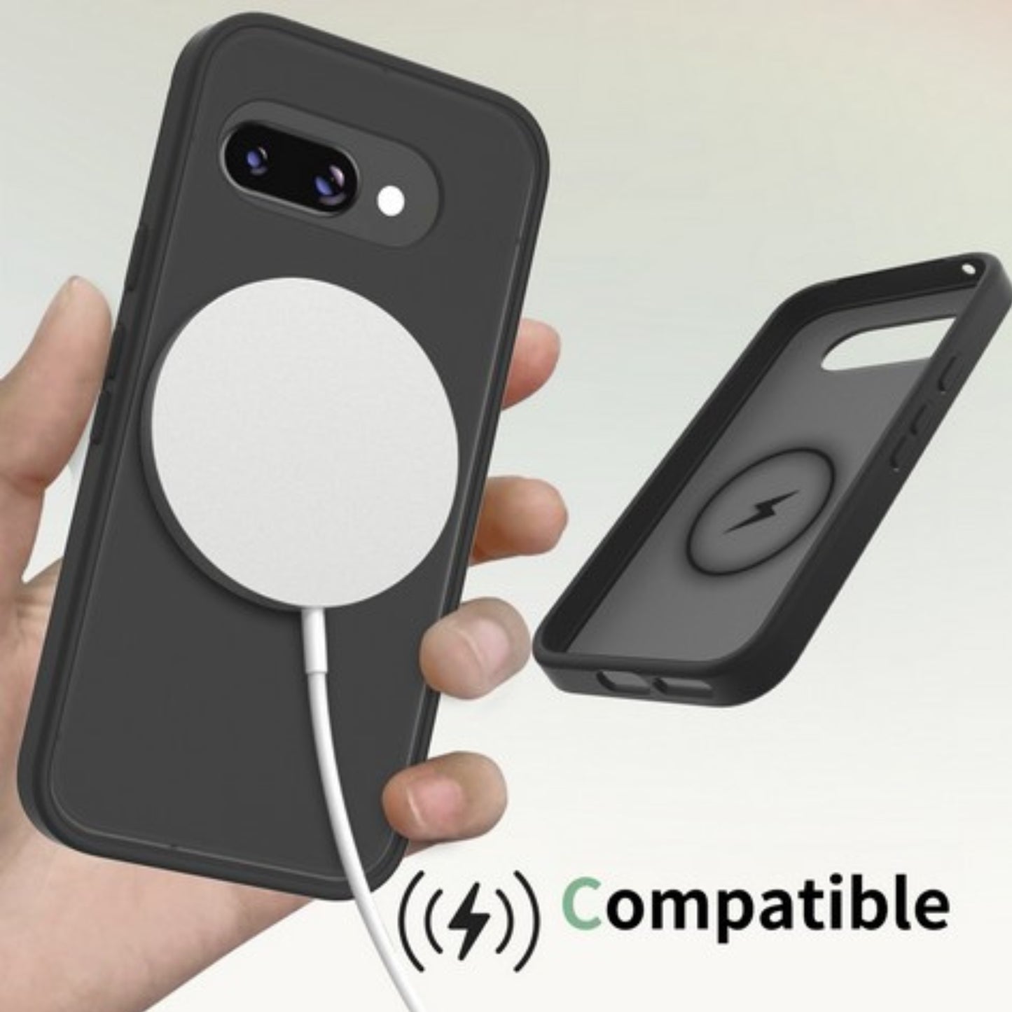 For OnePlus 15R / ACE 6 Frosted Translucent Case with MagSafe Compatible Slim, Shockproof Protective Matte TPU Military Grade Tough Case Cover Black