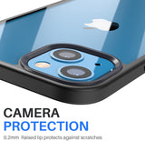 For Apple iPhone 15 Pro (6.1") Crystal HD Clear Back Panel TPU Bumper Frame Hybrid Slim Hard Shockproof Defender  Phone Case Cover