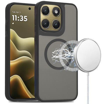 Phone Case for Motorola Edge 2026 Magnetic Matte Hybrid Shockproof Smooth Grip Durable Camera Protection Anti-Slip Soft Touch TPU Armor Cover