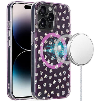 For iPhone 14 Pro Max (6.7") Double Layer IMD Magnetic Hybrid Shockproof Protection Anti Scratch Durable Design Secure Grip Slim Profile Compatible Design Case Cover