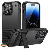 For Apple iPhone 15 Pro Max (6.7") Heavy Duty with Kickstand Stand Hybrid Military Armor Durable Shockproof Bumper  Phone Case Cover