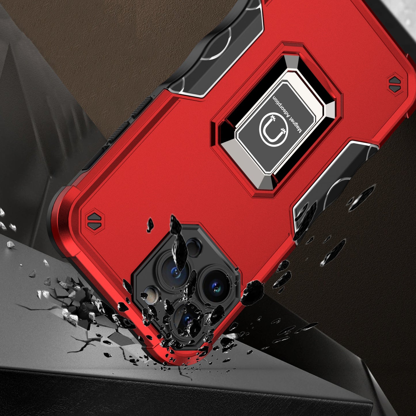 For Samsung Galaxy S21+ / S21 Plus Hybrid Stand Magnetic Ring Holder Kickstand Heavy Duty Rugged Drop Silicone & Hard PC Shockproof Case Cover