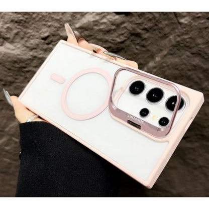 Phone Case Cover for Samsung Galaxy S26 Ultra Clear Back Hybrid with MagSafe Compatible Metal Camera Stand Colorful Bumper Frame Shockproof Cover