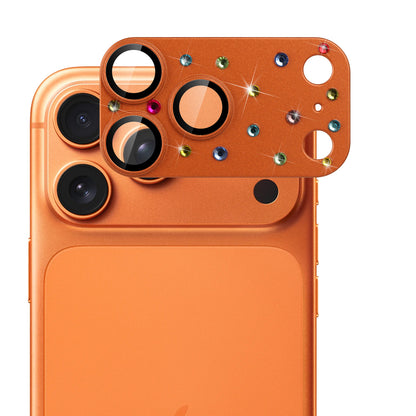 Camera Lens Protector for Apple iPhone 17 Pro Diamond Metal Tempered Glass Camera Lens Protector Bling Rhinestone Decorative Camera Protection Design