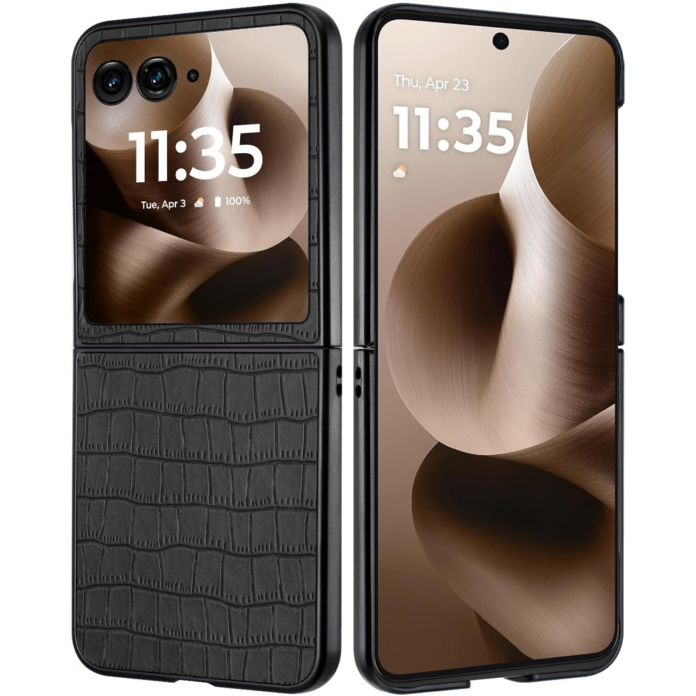 For Samsung Galaxy Z Fold 7 PU Vegan Leather Case, Premium Snap-On Hard Shell Cover, Slim Fit Protective Matte Finish Case Cover