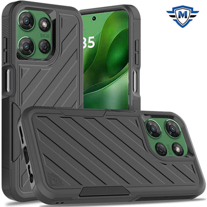 For Motorola Moto G Power 5G 2025 Premium Hybrid Rugged lined Shockproof Textured 2-in-1 Non-Slip Hard PC & TPU Non Slip Tough Case Cover