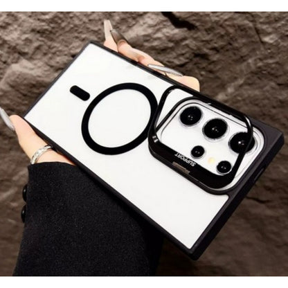 Phone Case Cover for Samsung Galaxy S26 Ultra Clear Back Hybrid with MagSafe Compatible Metal Camera Stand Colorful Bumper Frame Shockproof Cover