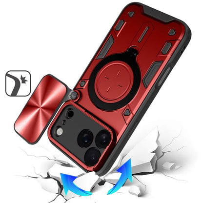 Phone Case for Apple iPhone 18 Pro Max Magnetic Ring Stand Shockproof Hybrid Full Camera Slide Guard Anti Slip Heavy Duty Protective Armor Cover