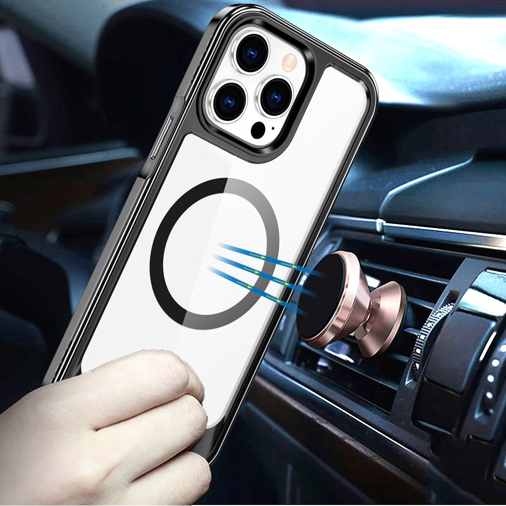 For Apple iPhone 12 /12 Pro Transparent HQ Hybrid Slim, Shockproof, Compatible with MagSafe wireless charging & Military-Grade Case Cover
