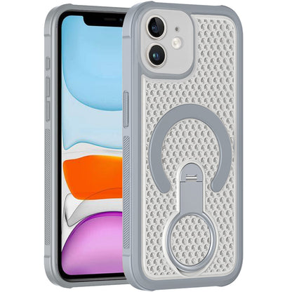Phone Case for Apple iPhone 11 Magnetic Honeycomb Hybrid Rugged Armor Ring Kickstand Dual Layer Shock Absorbing Hard PC Soft TPU Cover