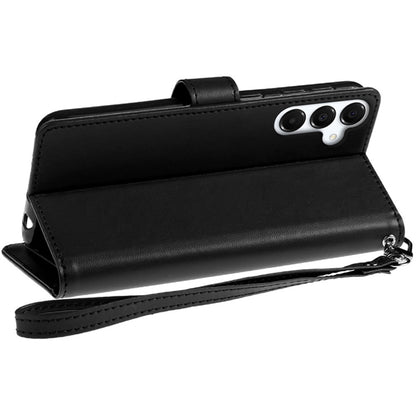 For Samsung Galaxy S25 /S24 Wallet Cases PU Leather with Credit Card /ID /Cash Holder Slot Dual Flip Book Pouch, Stand and Strap Case Cover