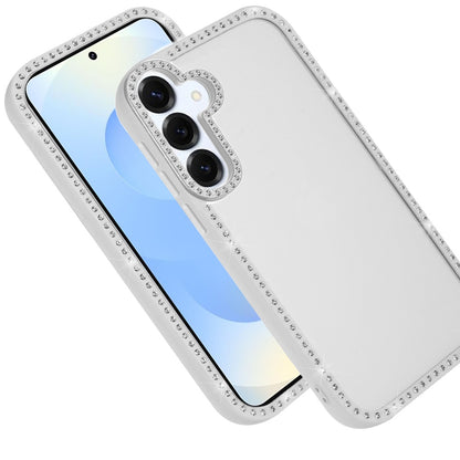 For Samsung Galaxy S25 /S24 Diamond Full Rhinestone Clear Hybrid Protective, Sparkly Bling Transparent Shockproof Bumper All Around Case Cover