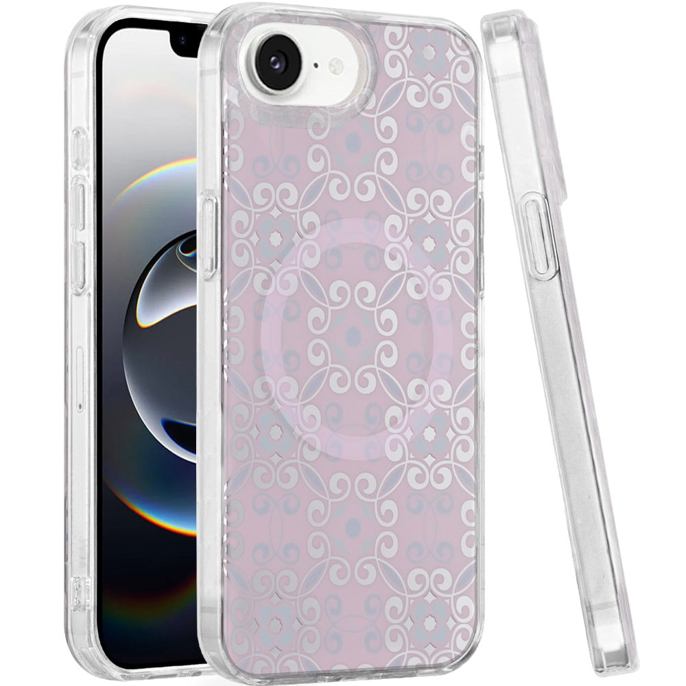 For Apple iPhone 17E /16E Stylish Pattern Fashion IMD Printed Design TPU Double Layer Slim Shockproof with Magnetic Back Case Cover
