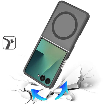For Samsung Galaxy Z Flip 7 MagSafe Compatible Case Hybrid Soft TPU Bumper Hard Translucent Matte Back Slim Shockproof Case Cover