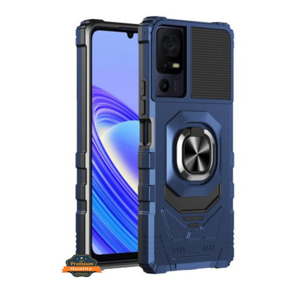 For Gabb Phone 4 Pro Hybrid Magnetic Car Mount Ring Kickstand Stand Holder Full-Body Armor Protective [Military Grade] Case Cover