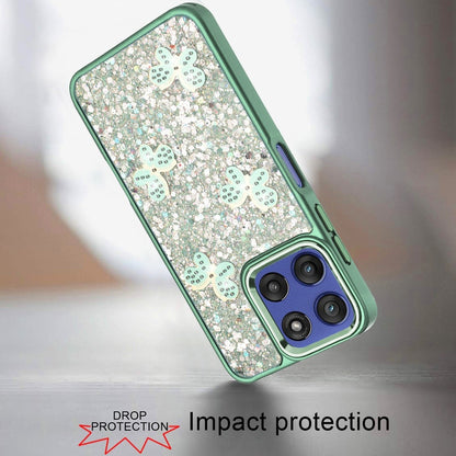 For Motorola Moto G Stylus 5G 2026 /2025 Cute Butterfly Crystal Diamond Glitter Case Sparkle Bling Frame Metallic Edges, Shimmer TPU Hybrid Case Cover